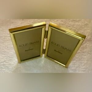🔥Brown Solid Brass Dual Hinged Picture Frame🔥 Vintage